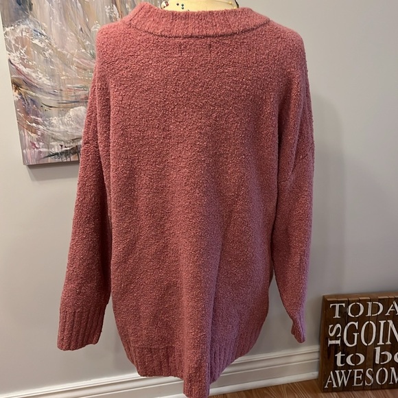 😍SHOW SPECIAL - RICKI’S Pink Fuzzy Warm Sweater XXL - Picture 4 of 6
